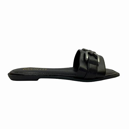 (Pe2491) Rasteira Detalhe Bridão  Preto