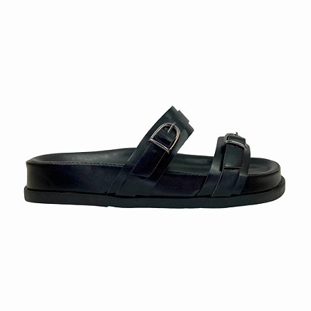 (5806) Papete Anatômica Duo Fivelas  Preto