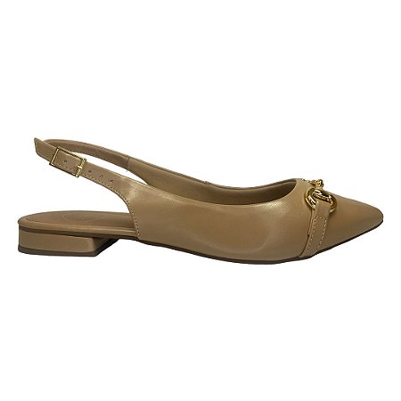 (79082) Sapatilha Slingback Detalhe Dourado Bistro