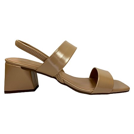 (75089) Sandália Salto Bloco Tiras Largas Bistro