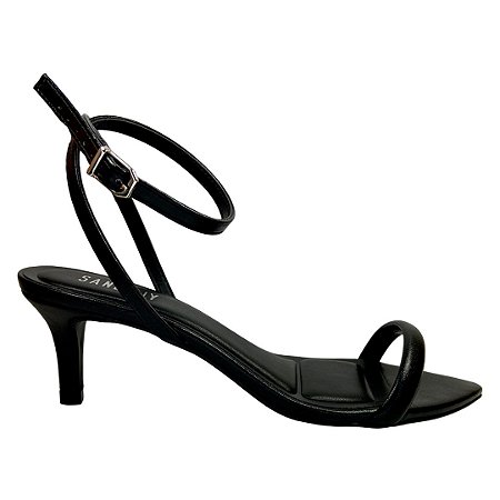 (5214-11236) Sandália Minimalista Bico Fino  Preto