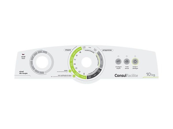 Painel Decorativo Compatível com CWE10AB Facilite Fundo Prata10kg - W10917232