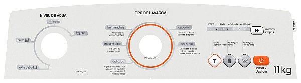 Painel Decorativo Compatível Lavadora Brastemp BWJ11 - W10838378