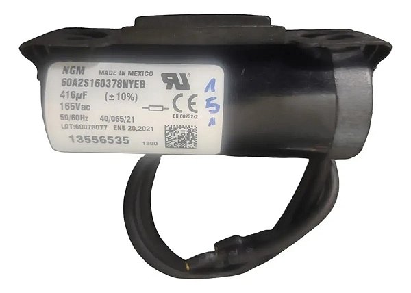 Capacitor De Geladeira Para Motor 1/3+ 416UF 165VAC 127V