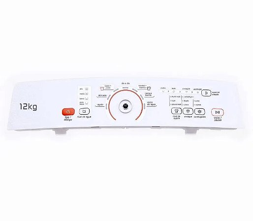 Conjunto Console Plástico e Placa de Interface Original Lavadora Brastemp 12KG BWH12A Bivolt - W10772235