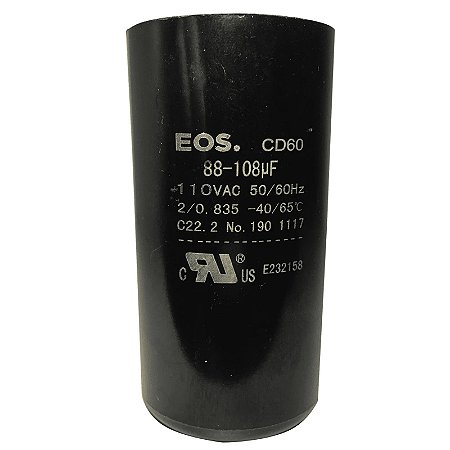 Capacitor De Partida Eletrolítico 88-108 110V