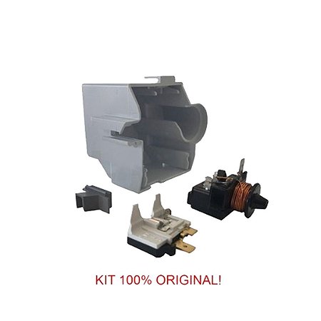 Relé e Protetor Térmico Compressor Embraco Geladeira / Freezer 1/5 127V Egas70 - com Caixa