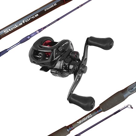 Kit Pesca Vara StrikeForce 1,68m + Carretilha Triton 6000