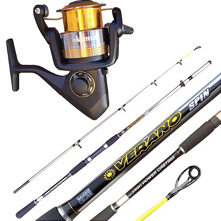 Kit Pescaria Vara Verano+Molinete Okuma Carbonite