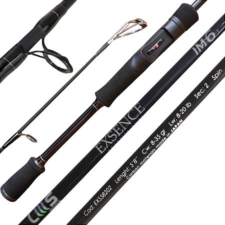Vara de Molinete Lumis Exsence P/ 2 Partes Carbono IM6 Cabo Cortiça Bi Partido