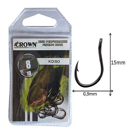 Anzol De Pesca Crown Chinu Black Tamba Pacu Tilápia Piau