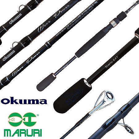 Vara de Molinete Carbono 5'8'' Pés Okuma  Inteiriça 8-17lb