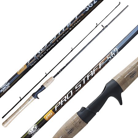 Vara de Carretilha Carbono Pro Staff 1,68m 17lbs Ação Média