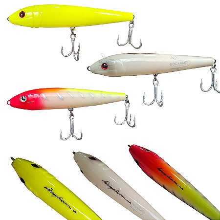 Isca Artificial Kit 3 Sará Sará 80 Nakamuna Superfície 7g Isca Artificial Jumping Bait 8m Nelson Nakamura