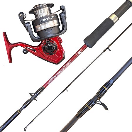 Kit de Pesca Profissional Pesqueiro Vara 40lb+ Molinete 4000