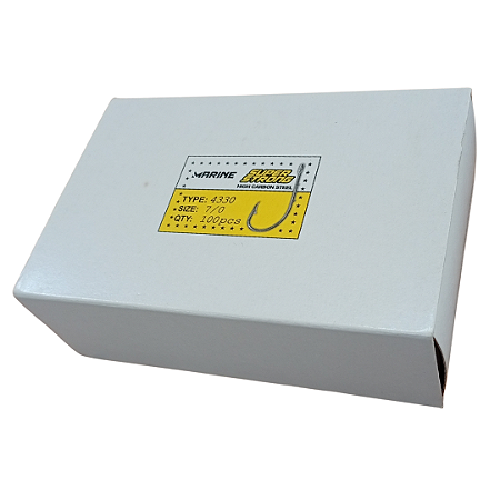 Anzol Tamanho Numero 7/0 Marine Sports 4330 Caixa 100 Pçs