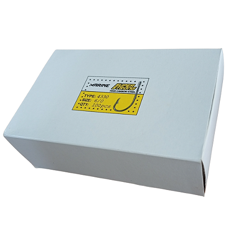 Anzol Marine Sports Super Strong 4330 Tamanho Numero 6/0 Caixa Com 100 Unidades