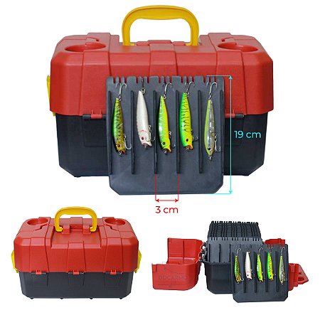 Maleta HI Caixa Estojo Organizador Para Grande Iscas Artificial