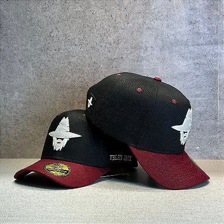 Boné Velho Jack preto/bordo