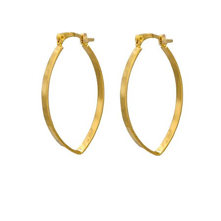 Brinco Folheado 18K Folha Vazada