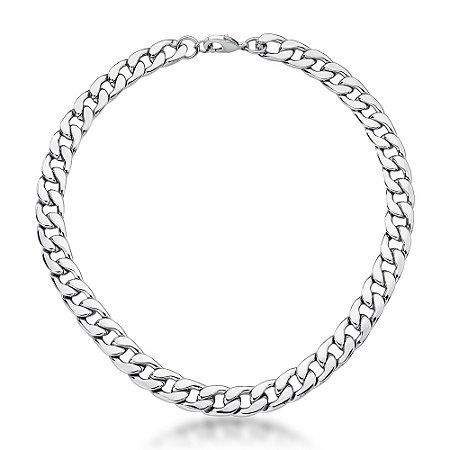 CORRENTE CHOKER LISO ELO GRUMET BAN. A RODIO
