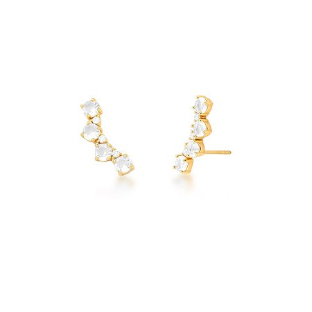 BRINCO FOLHEADO 18K  PEDRA EAR CUFF 4
REDONDO