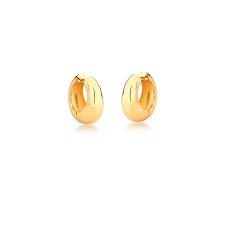 BRINCO FOLHEADO 18K ARGOLA LISO