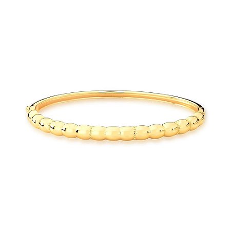 BRACELETE FOLHEADO 18K CONTORNO EM BOLINHA
