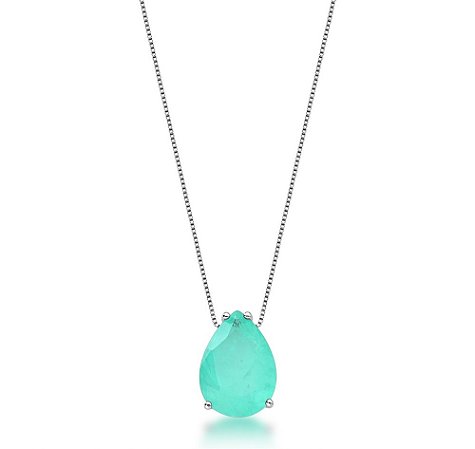 CHOKER BAN. A RODIO PEDRA FUSION TURMALINA GOTA 13X18MM 35+5CM