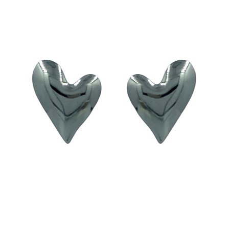 Brinco em Aço Coraçao Liso
