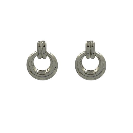 Brinco em Aço com Circulo Vazado