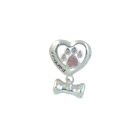 Berloque de Prata Separador Coraçao