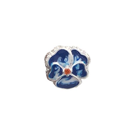 Berloque de Prata Separador Flor