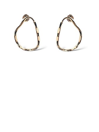 Brinco Folheado 18k Irregular Vazado