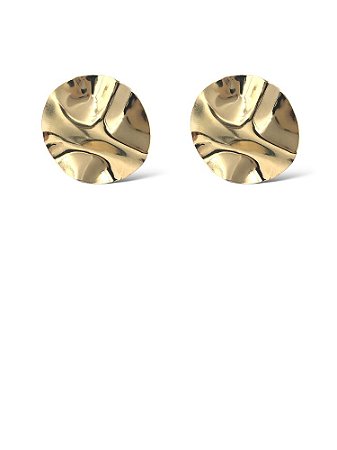 Brinco Folheado 18k Chapa Trabalhada