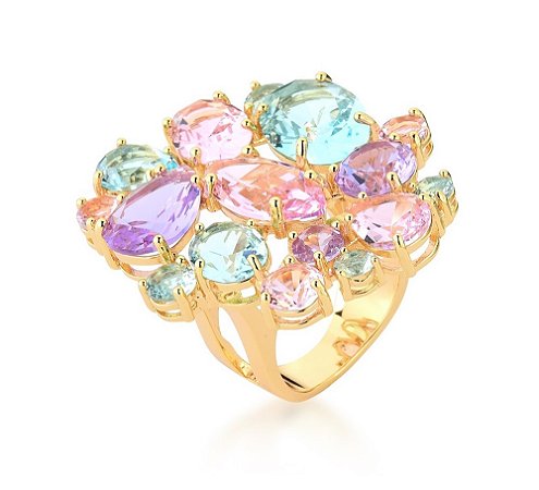 ANEL FOLHEADO 18K
