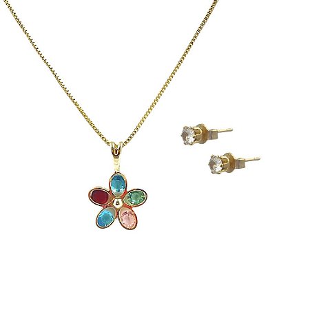 Conjunto Folheado 18k