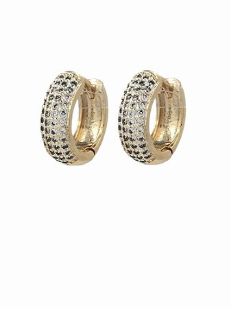 Argola Folheado com Zirconia FRONTAL B2637.435