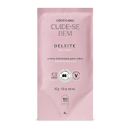 Cuide-se Bem Deleite Creme Desodorante para mãos Refil, 40g