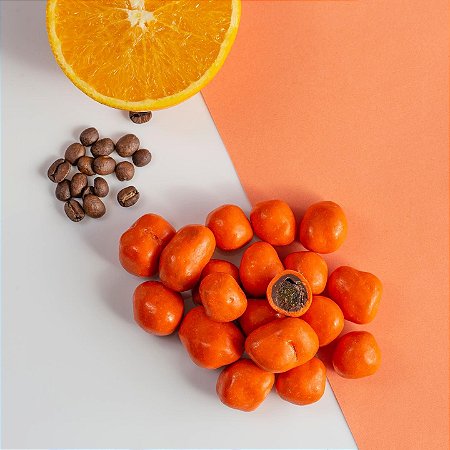 Dragee de damasco com café e laranja 100g