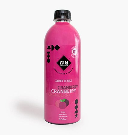 Xarope de suco 500ml cranberry PARA GIN