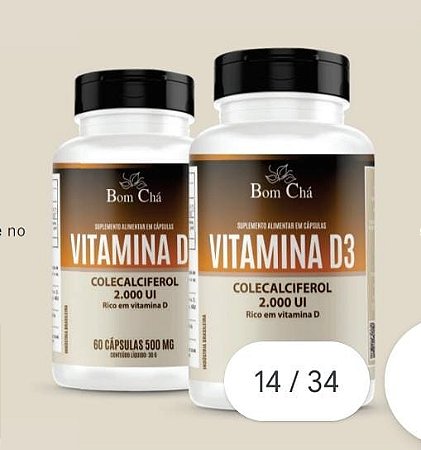 60 Cápsulas de Vitamina D3