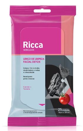 Lenço de Limpeza Facial Detox Ricca