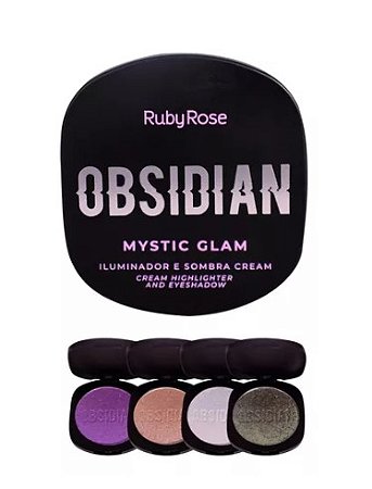 Iluminador e Sombra Cream Mystic Glam Obsidian Ruby Rose
