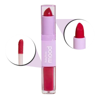 Batom Duo Vitamina E Mood Ruby Rose