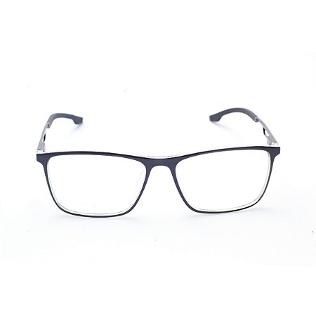 Armação para Óculos de Grau Masculino Acetato Retangular Preto