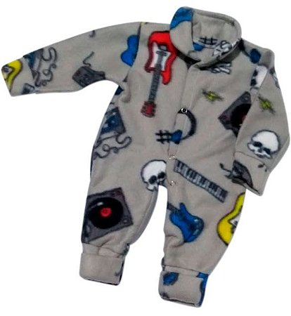 Macacão Bebê ML Ziper Soft Pandas Marinho | BIBE