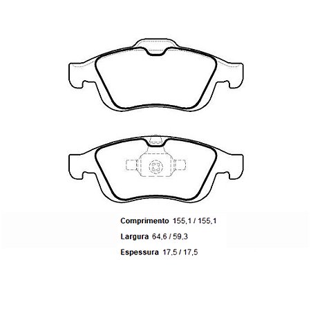 Pastilha Freio Convencional Diantera Fluence GT / Captur / Oroch Dynamique - ECO1495