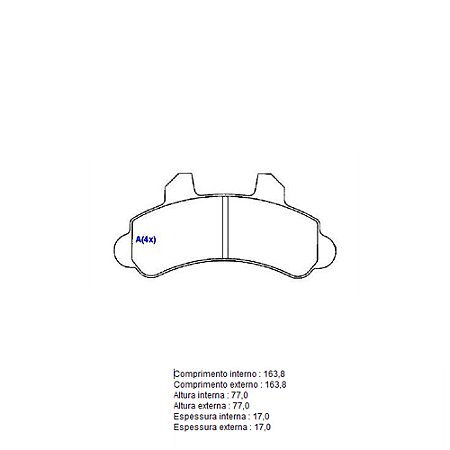 Pastilha de Freio Dianteiro Sistema Bendix Pick-Up A/C/D-20 - COBREX 1141