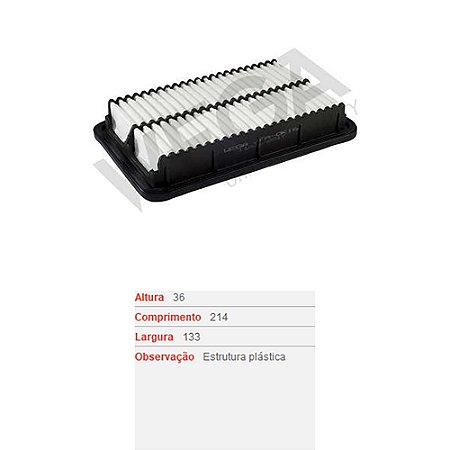 Filtro de Ar HB20 / Picanto - JFA0K16 WEGA